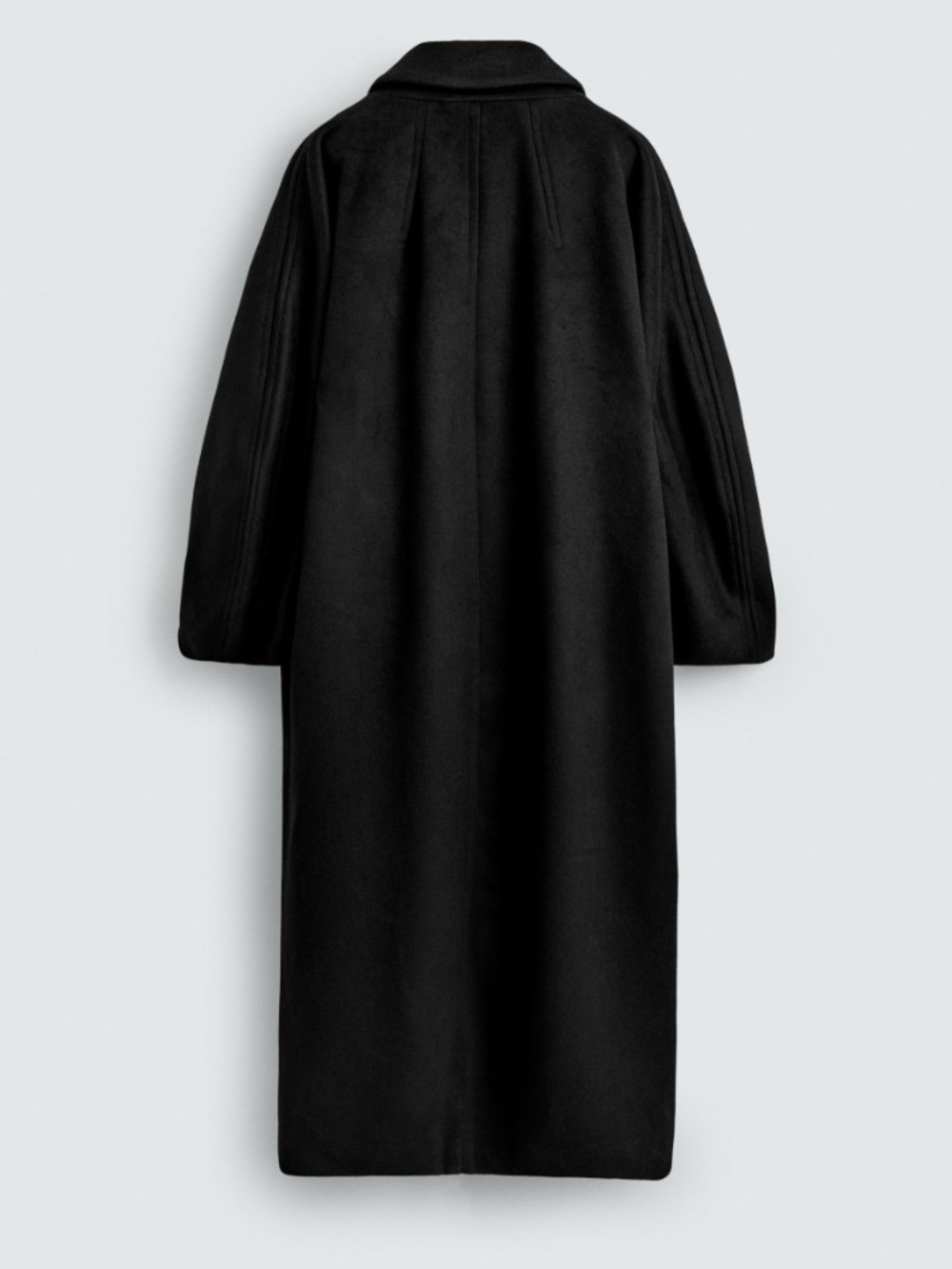Zara X Dismey Black Long Oversized Trench Coat with Statement Buttons - Picture 3 of 4